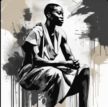 Image of a man sitting on a chair in deep thoughts.